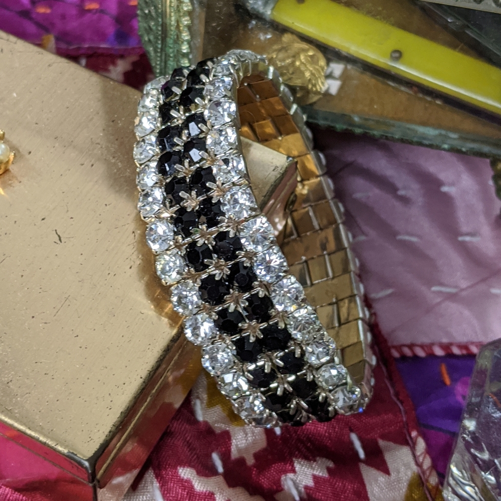 Vintage 80s Rhinestone Bracelet